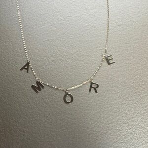 14kt yellow gold “AMORE” necklace